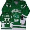 Vancouver Canucks #33 Henrik Sedin St. Patrick’S Day Vihreä Paita – Lasten