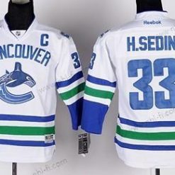 Vancouver Canucks #33 Henrik Sedin Valkoinen Paita – Lasten