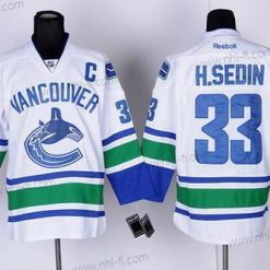 Vancouver Canucks #33 Henrik Sedin Valkoinen Paita – Miesten