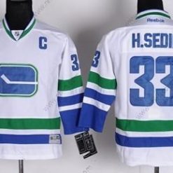 Vancouver Canucks #33 Henrik Sedin Valkoinen Vieras Paita – Lasten