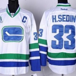 Vancouver Canucks #33 Henrik Sedin Valkoinen Vieras Paita – Miesten