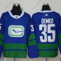 Vancouver Canucks #35 Thatcher Demko Sininen Vaihtopaita Aito Ommeltu Jääkiekko Paita – Miesten