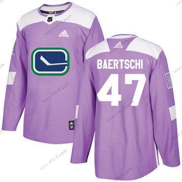 Vancouver Canucks #47 Sven Baertschi Violetti Aito Taistelee syöpää vastaan Ommeltu NHL Paita – Nuoret