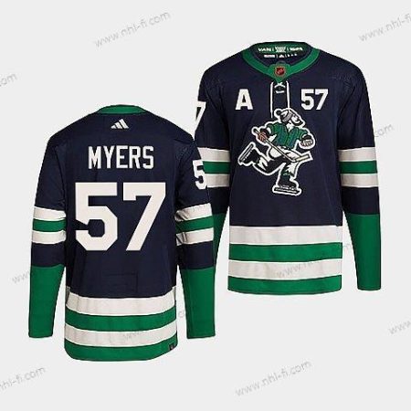 Vancouver Canucks #57 Tyler Myers Laivastonsininen 2022 Käänteinen Retro Ommeltu Paita – Miesten