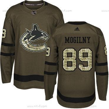 Vancouver Canucks #89 Alexander Mogilny Vihreä Salute to Service Ommeltu NHL Paita – Nuoret