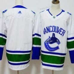 Vancouver Canucks Tyhjä Valkoinen 2017-2018 Jääkiekko Ommeltu NHL Paita – Miesten