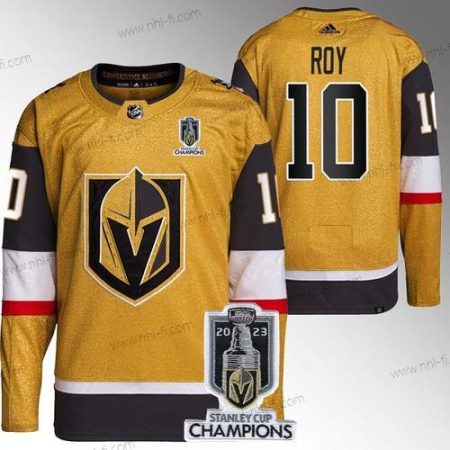 Vegas Golden Knights #10 Nicolas Roy Kulta 2023 Stanley Cup Champions Ommeltu Paita – Miesten