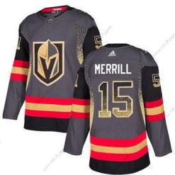 Vegas Golden Knights #15 Jon Merrill Harmaa Paita – Miesten