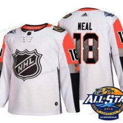 Vegas Golden Knights #18 James Neal Valkoinen 2018 NHL All-Star Ommeltu Jääkiekko Paita – Miesten