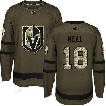 Vegas Golden Knights #18 James Neal Vihreä Salute to Service Ommeltu NHL Paita – Nuoret