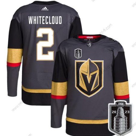 Vegas Golden Knights #2 Zach Valkoinencloud Harmaa 2023 Stanley Cup Final Ommeltu Paita – Miesten