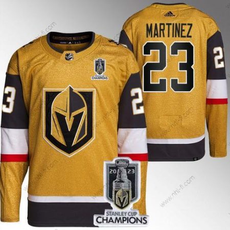 Vegas Golden Knights #23 Alec Martinez Kulta 2023 Stanley Cup Champions Ommeltu Paita – Miesten