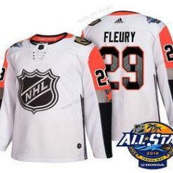 Vegas Golden Knights #29 Marc-Andre Fleury Valkoinen 2018 NHL All-Star Ommeltu Jääkiekko Paita – Miesten