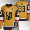 Vegas Golden Knights #33 Adin Hill Kulta 2023 Stanley Cup Champions Ommeltu Paita – Miesten