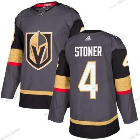 Vegas Golden Knights #4 Clayton Stoner Harmaa Kotiottelu Aito Ommeltu NHL Paita – Nuoret