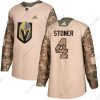 Vegas Golden Knights #4 Clayton Stoner Maastokuvio Aito 2017 Veterans Day Ommeltu NHL Paita – Nuoret