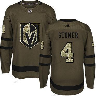 Vegas Golden Knights #4 Clayton Stoner Vihreä Salute to Service Ommeltu NHL Paita – Nuoret