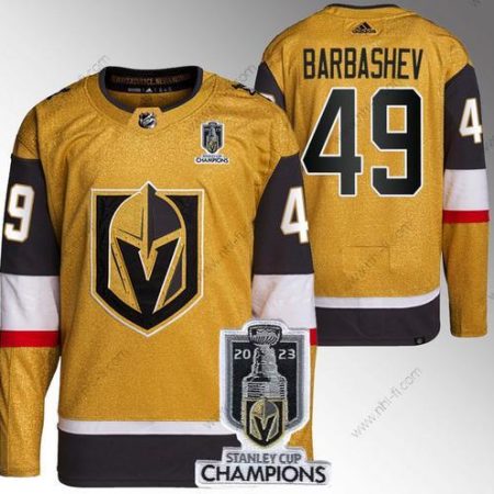 Vegas Golden Knights #49 Ivan Barbashev Kulta 2023 Stanley Cup Champions Ommeltu Paita – Miesten