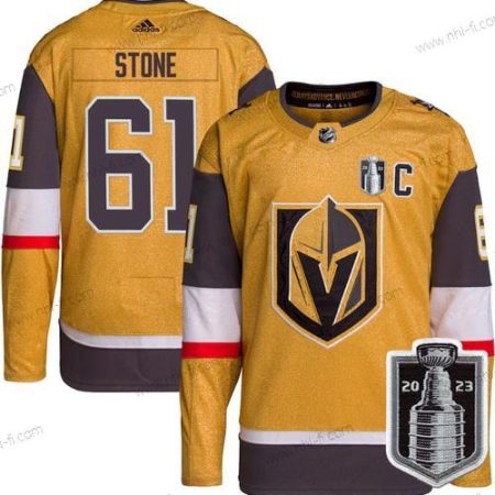 Vegas Golden Knights #61 Mark Stone Kulta 2023 Stanley Cup Final Ommeltu Paita – Miesten