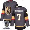 Vegas Golden Knights #7 Alex Pietrangelo Harmaa 2023 Stanley Cup Champions Ommeltu Paita – Miesten