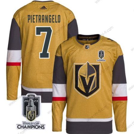 Vegas Golden Knights #7 Alex Pietrangelo Kulta 2023 Stanley Cup Champions Ommeltu Paita – Miesten