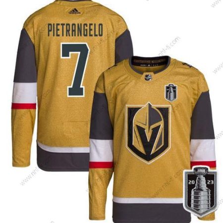 Vegas Golden Knights #7 Alex Pietrangelo Kulta 2023 Stanley Cup Final Ommeltu Paita – Miesten