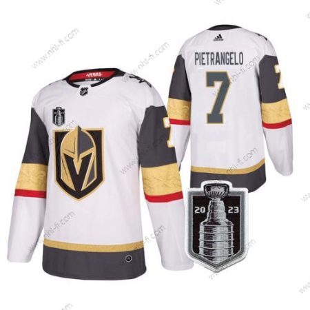 Vegas Golden Knights #7 Alex Pietrangelo Valkoinen 2023 Stanley Cup Final Ommeltu Paita – Miesten