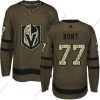 Vegas Golden Knights #77 Brad Hunt Vihreä Salute to Service Ommeltu NHL Paita – Nuoret