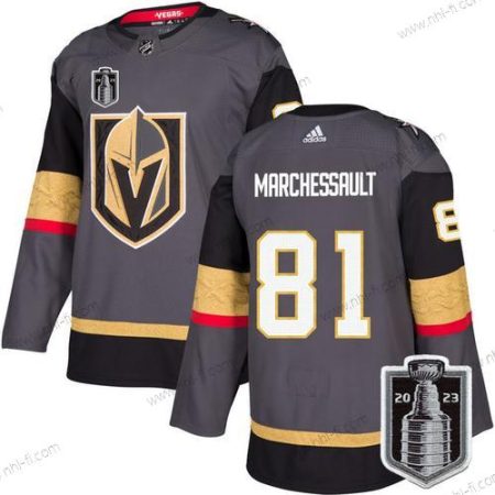 Vegas Golden Knights #81 Jonathan Marchessault Harmaa 2023 Stanley Cup Final Ommeltu Paita – Miesten