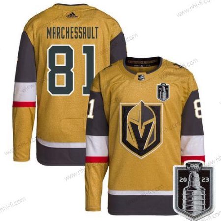 Vegas Golden Knights #81 Jonathan Marchessault Kulta 2023 Stanley Cup Final Ommeltu Paita – Miesten