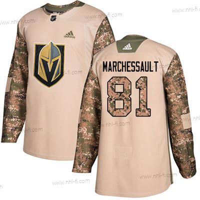 Vegas Golden Knights #81 Jonathan Marchessault Maastokuvio Aito 2017 Veterans Day Ommeltu NHL Paita – Nuoret