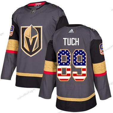 Vegas Golden Knights #89 Alex Tuch Harmaa Kotiottelu Aito USA Flag Ommeltu NHL Paita – Nuoret