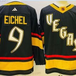 Vegas Golden Knights #9 Jack Eichel Musta 2022 Käänteinen Retro Aito Paita – Miesten