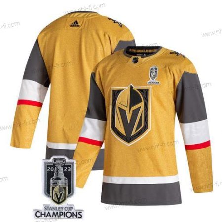 Vegas Golden Knights Tyhjä Kulta 2023 Stanley Cup Champions Ommeltu Paita – Miesten