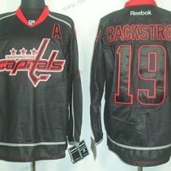 Washington Capitals #19 Nicklas Backstrom Musta Ice Paita – Miesten