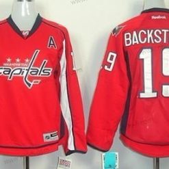 Washington Capitals #19 Nicklas Backstrom Punainen Paita – Naisten