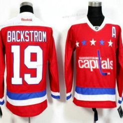 Washington Capitals #19 Nicklas Backstrom Punainen Vieras Reebok Jääkiekko Paita – Miesten