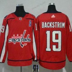 Washington Capitals #19 Nicklas Backstrom Punainen With A Patch 2017-2018 Jääkiekko Ommeltu NHL Paita – Miesten