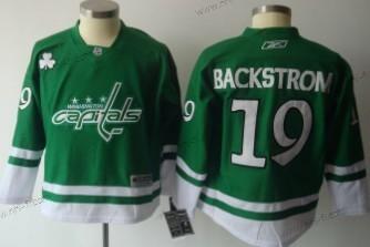 Washington Capitals #19 Nicklas Backstrom St. Patrick’S Day Vihreä Paita – Lasten