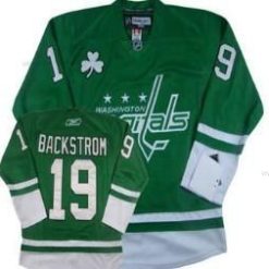 Washington Capitals #19 Nicklas Backstrom St. Patrick’S Day Vihreä Paita – Miesten