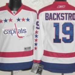 Washington Capitals #19 Nicklas Backstrom Valkoinen Vieras Paita – Lasten