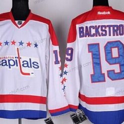 Washington Capitals #19 Nicklas Backstrom Valkoinen Vieras Paita – Miesten