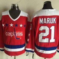 Washington Capitals #21 Dennis Maruk 1987-88 Punainen CCM Vintage Paita – Miesten