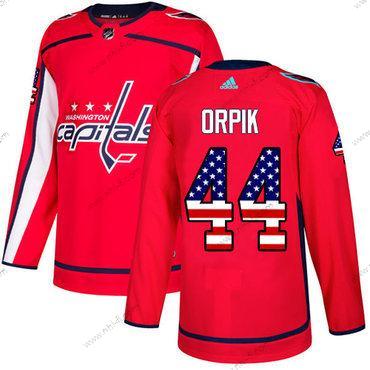 Washington Capitals #44 Brooks Orpik Punainen Kotiottelu Aito USA Flag Ommeltu NHL Paita – Nuoret