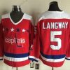 Washington Capitals #5 Rod Langway 1987-88 Punainen CCM Vintage Paita – Miesten