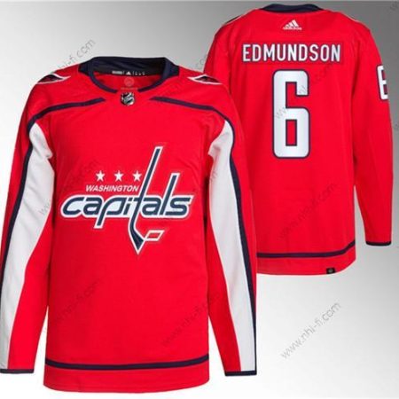 Washington Capitals #6 Joel Edmundson Punainen Ommeltu Paita – Miesten