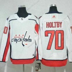 Washington Capitals #70 Braden Holtby Valkoinen 2017-2018 Jääkiekko Ommeltu NHL Paita – Miesten