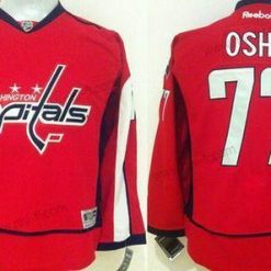 Washington Capitals #77 T. J. Oshie Kotiottelu Punainen NHL Reebok Paita – Nuoret