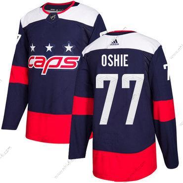 Washington Capitals #77 T. J. Oshie Laivastonsininen Aito 2018 Stadium Series Ommeltu NHL Paita – Nuoret