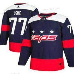 Washington Capitals #77 T. J. Oshie Laivastonsininen Sininen 2018 Stadium Series Ommeltu NHL Jääkiekko Paita – Miesten